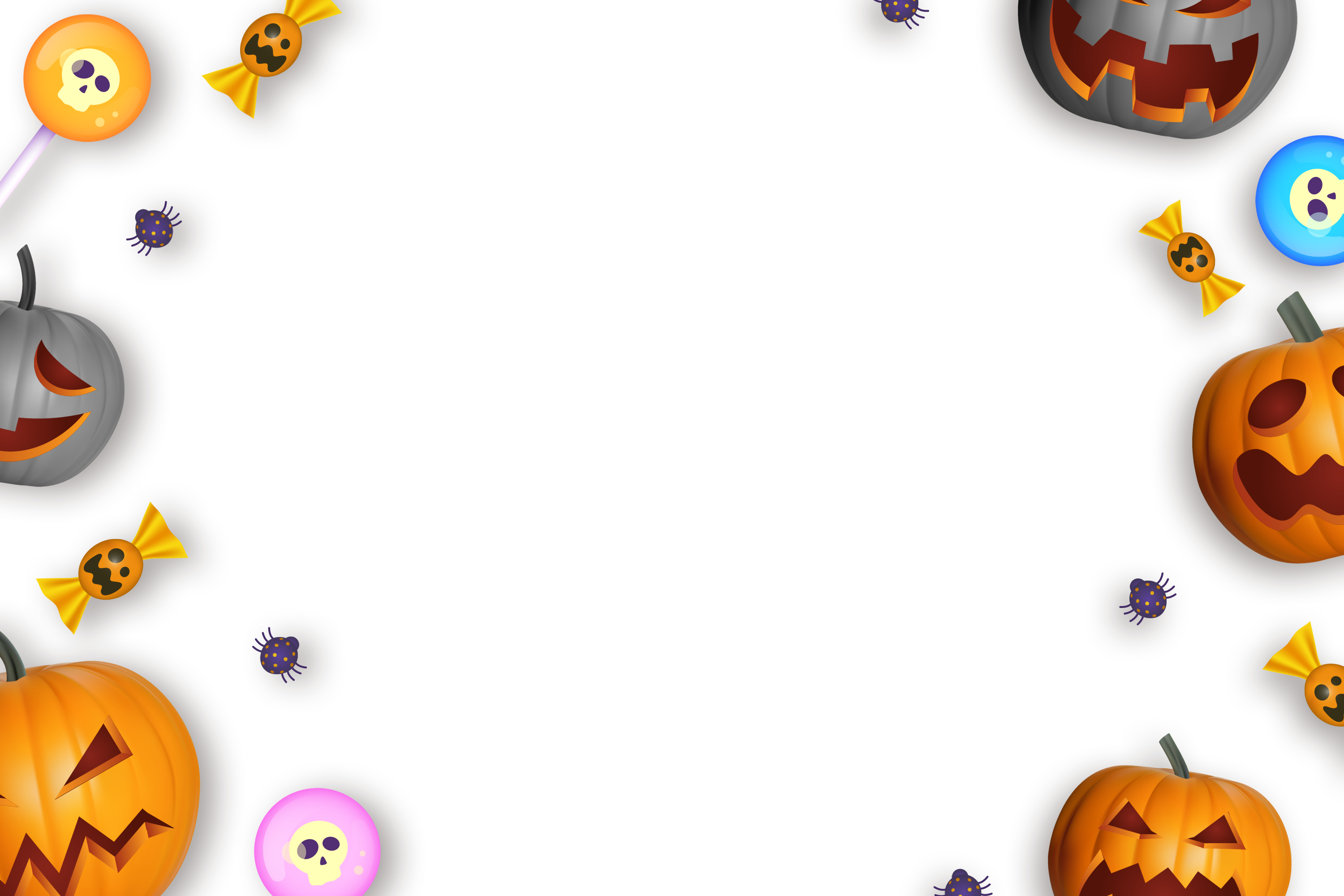 Realistic halloween illustration with pumpkins
                                 https://www.freepik.com/