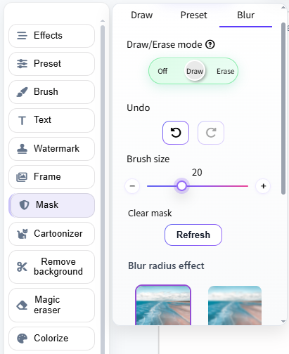 blur image