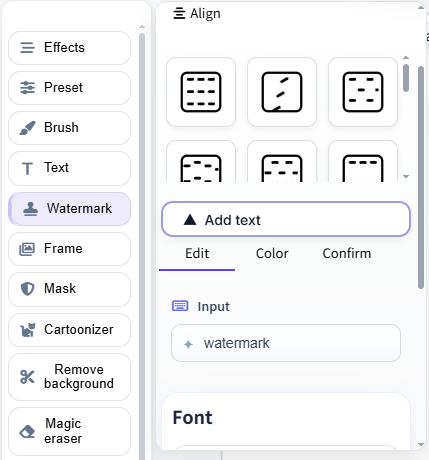 custom watermark