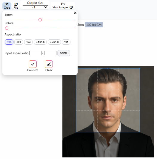 Crop the photo