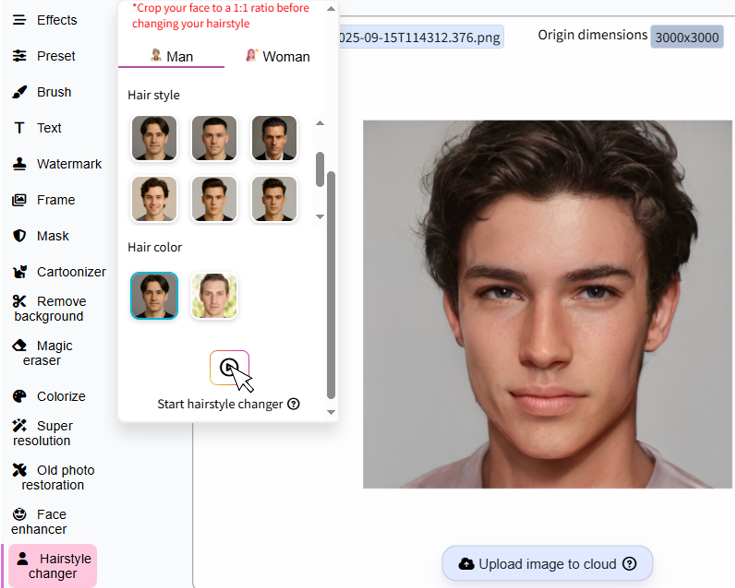 Animate the portrait or landscape