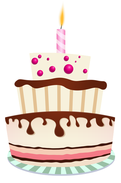 birthday cake with one candle png clipart photo @transparentpng.com