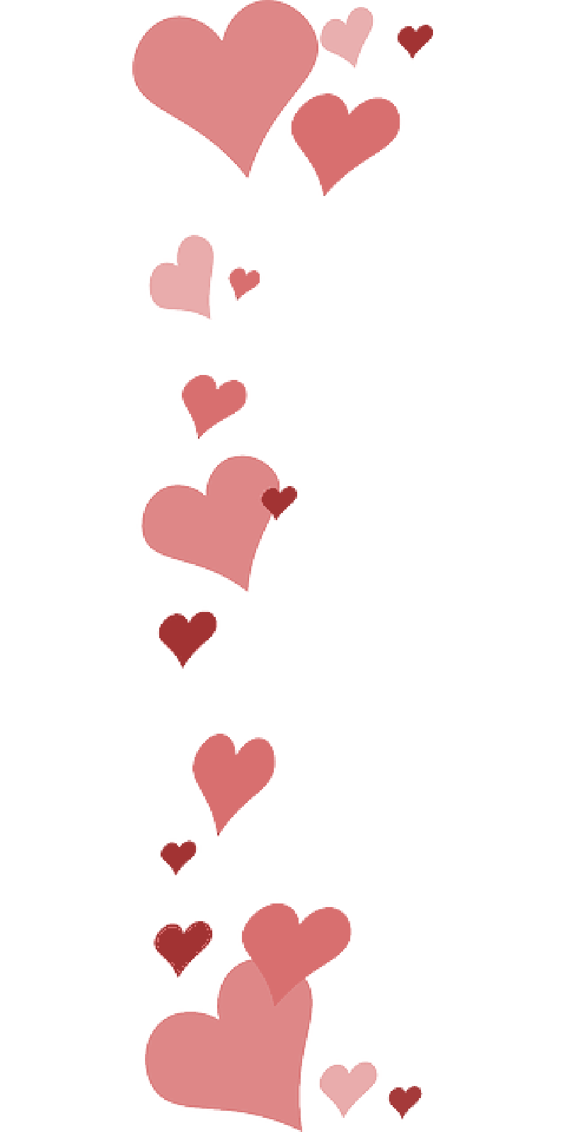 love border pink hearts valentine png @transparentpng.com
